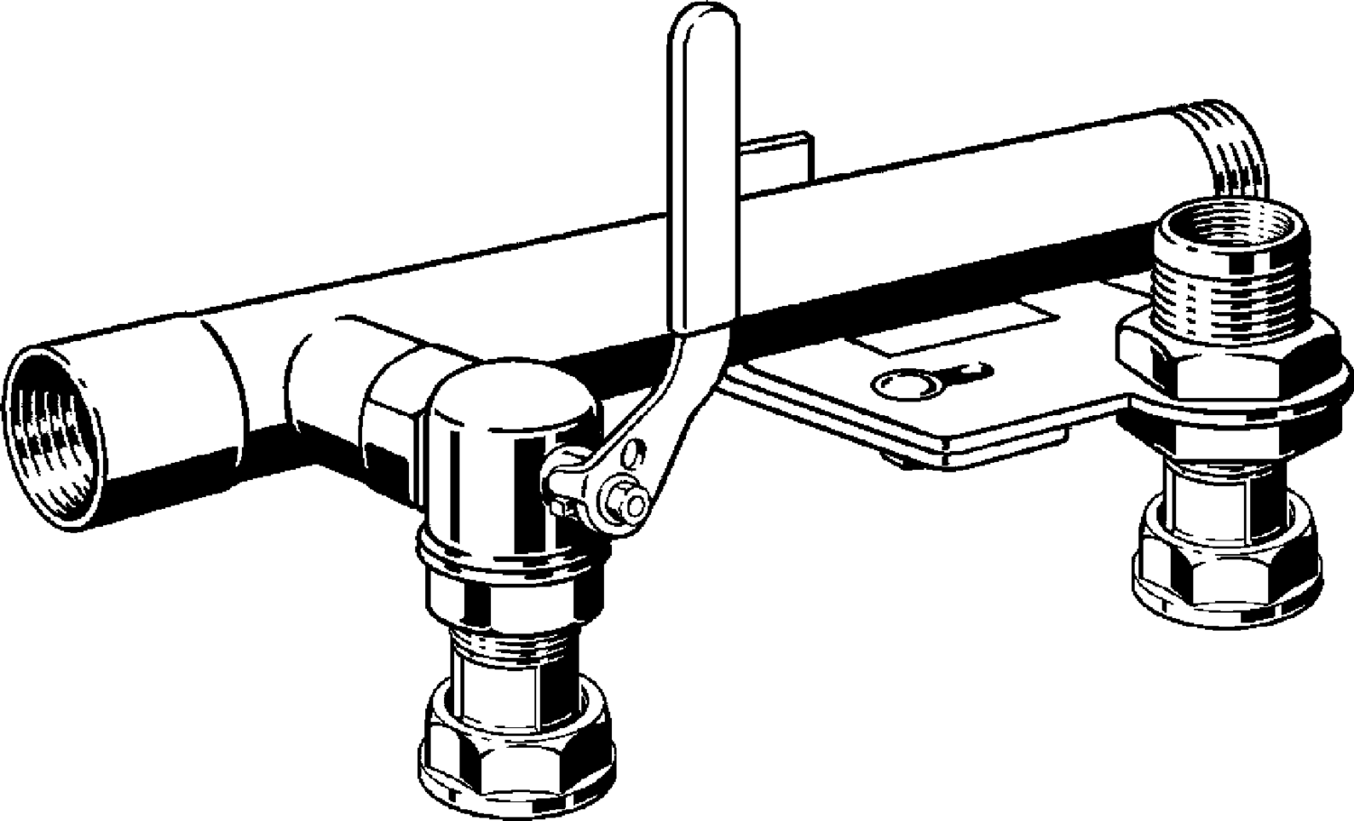 618 698 Модель G2342S Трубопроводные системы  Газовая арматура  Коллекторы  Двухтрубные газовые счетчики Santreyd  - Вид №1