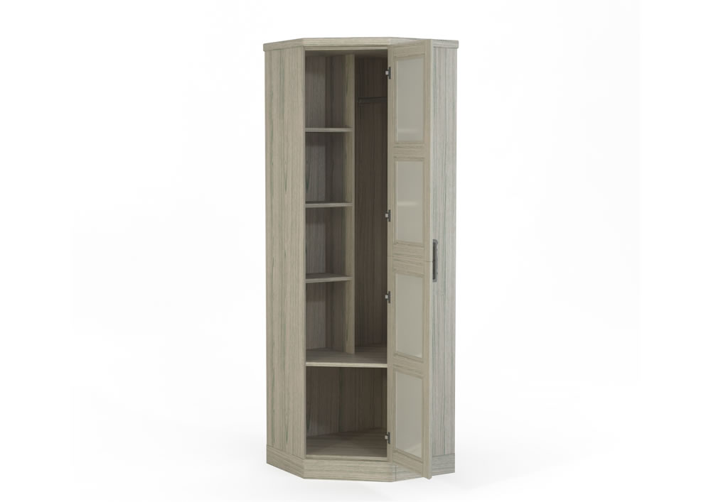 Шкаф угловой распашной беленый дуб "Парма" DREAMLINE ПАРМА 175348 Белый - Вид №3