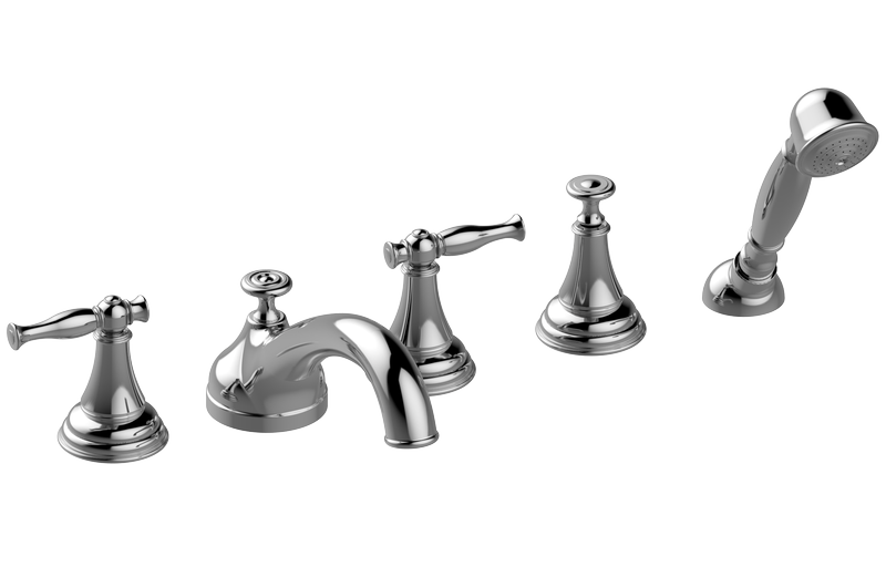 E-2453-LM22 Deck-mounted bathtub mixer with hand shower set GRAFF Lauren