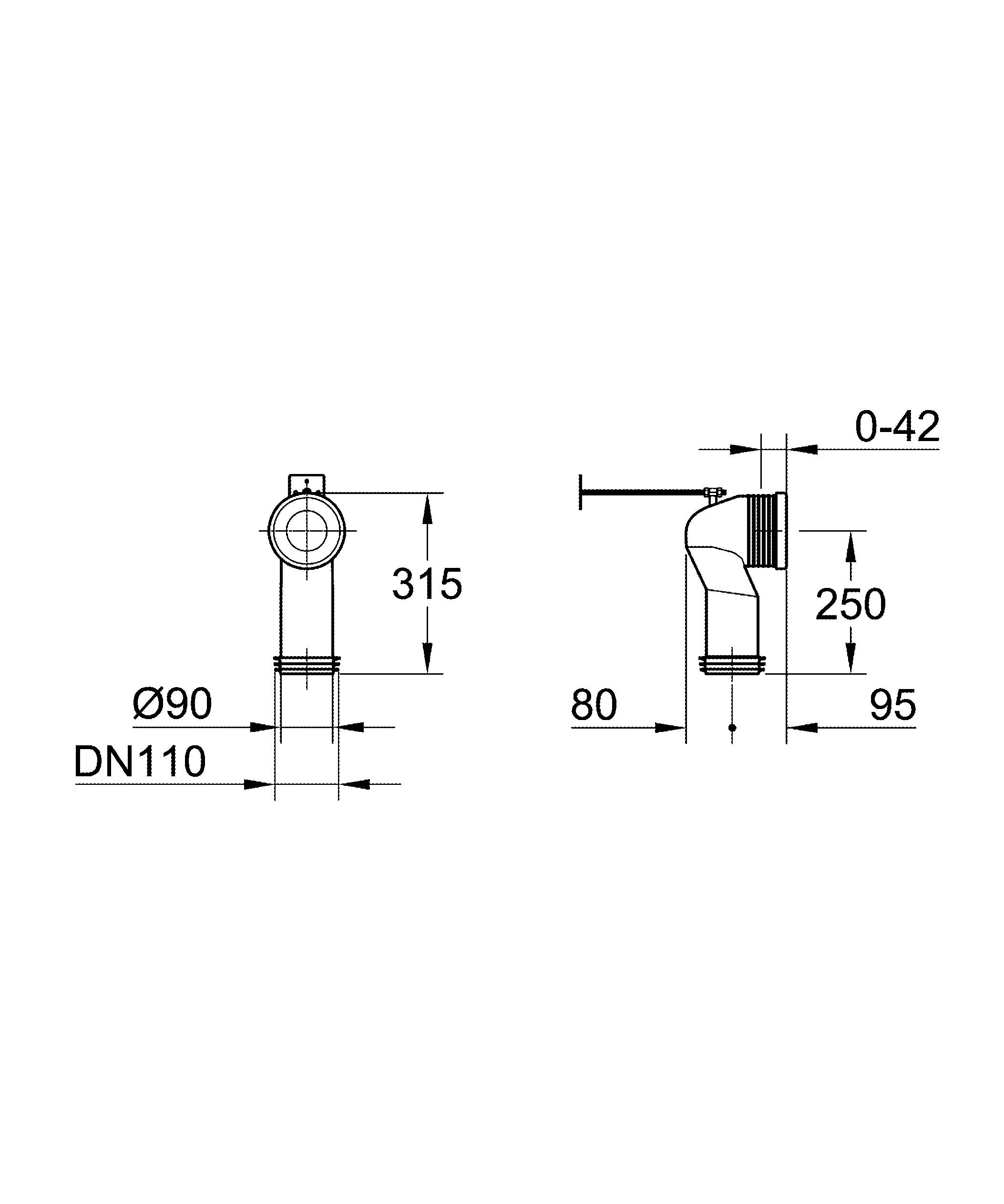 Выпуск для унитаза GROHE (39457000) Spare Parts - Вид №1