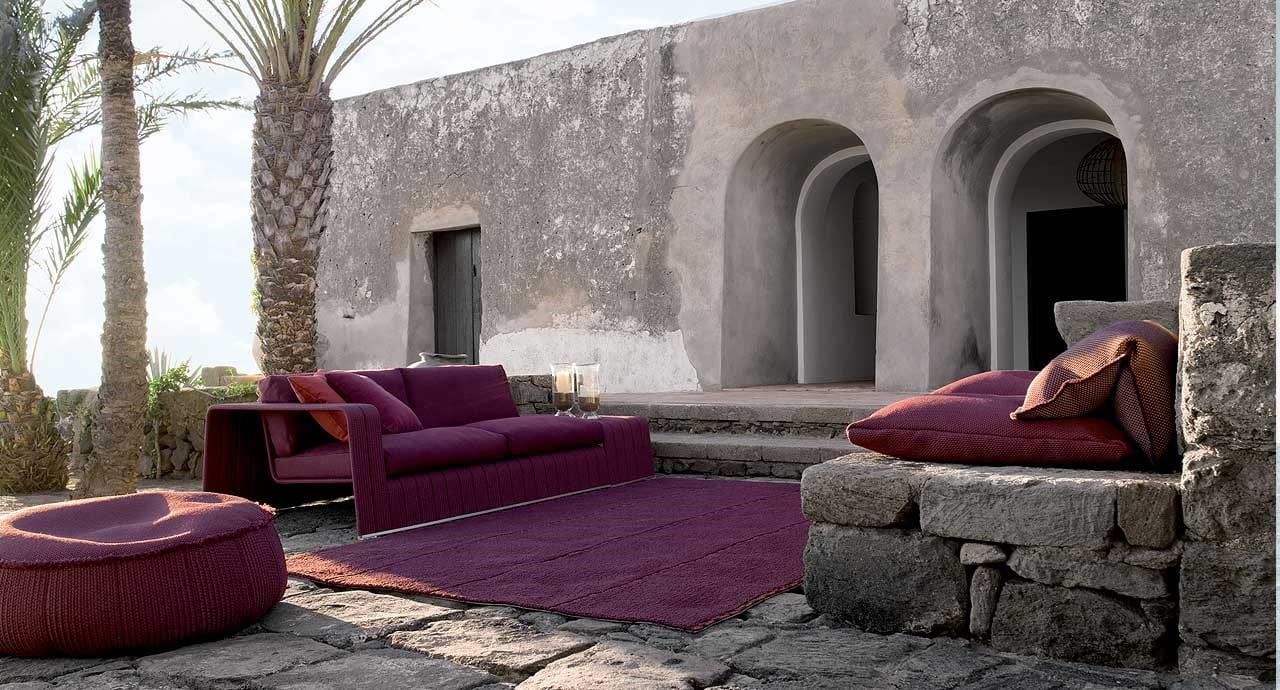 4-местный тканевый садовый диван Paola Lenti рамка ARCH-00016489 - Вид №2