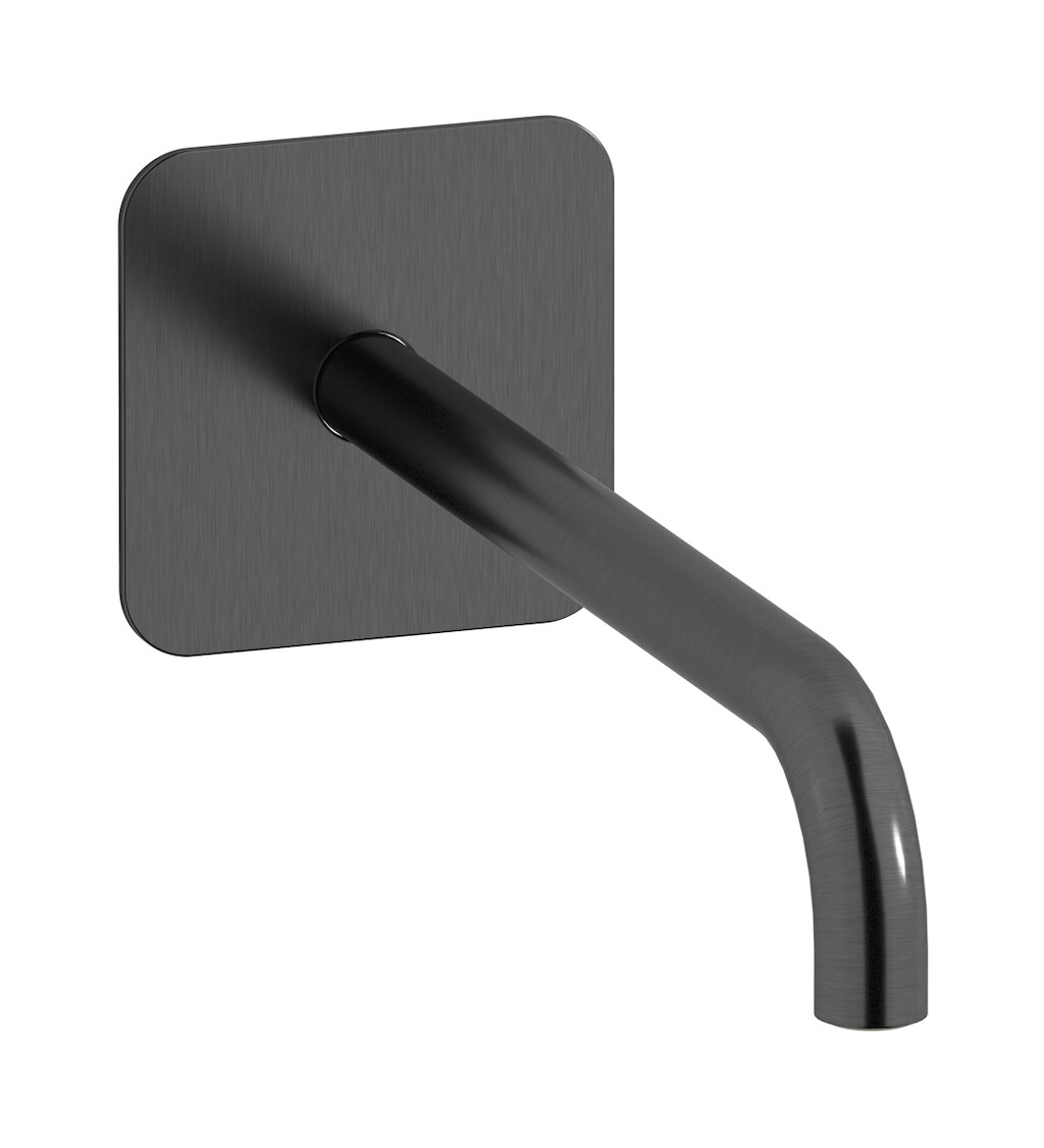 Длинный настенный излив для ванны WE ARE IB rx328cs_22 Brushed Black Chrome Reflex