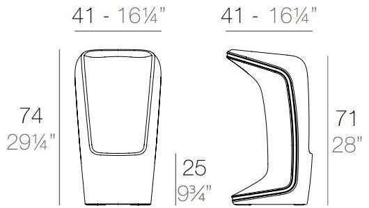 VONDOM Высокий консольный табурет для дачи Ufo sun-id-1437534 - Вид №2