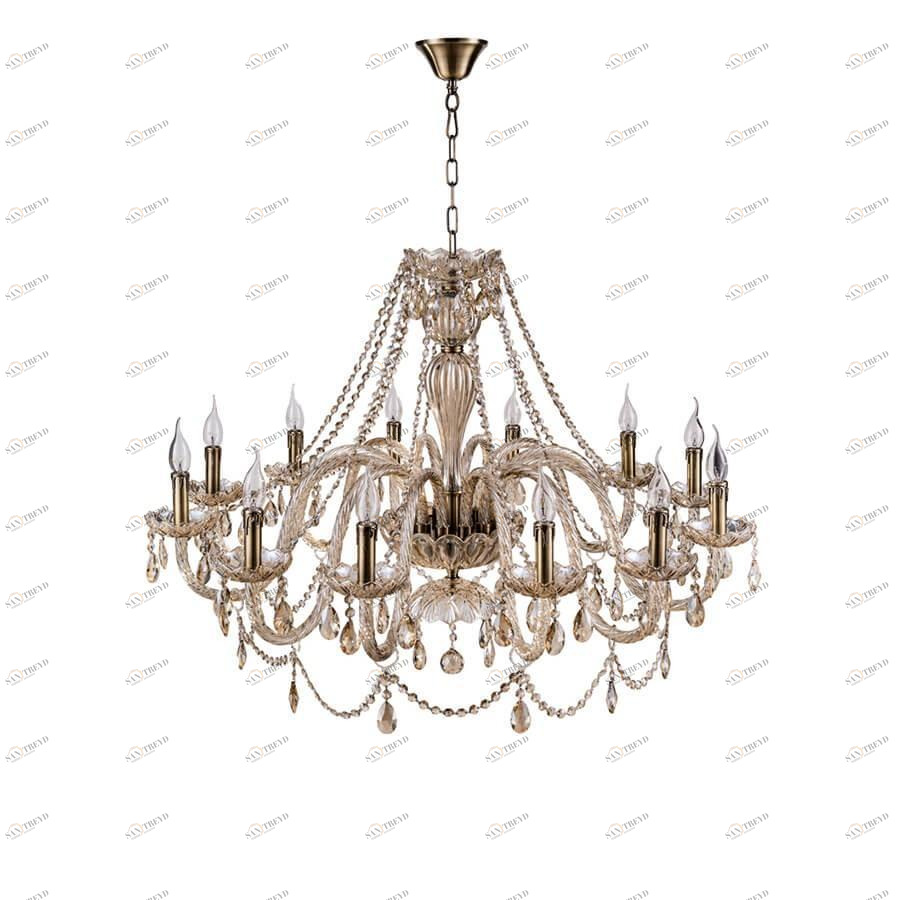 Люстра подвесная бронзовая Vitaluce V5087/12 VITALUCE ДИЗАЙНЕРСКИЕ, СВЕЧИ 00-3887666 Бронза 