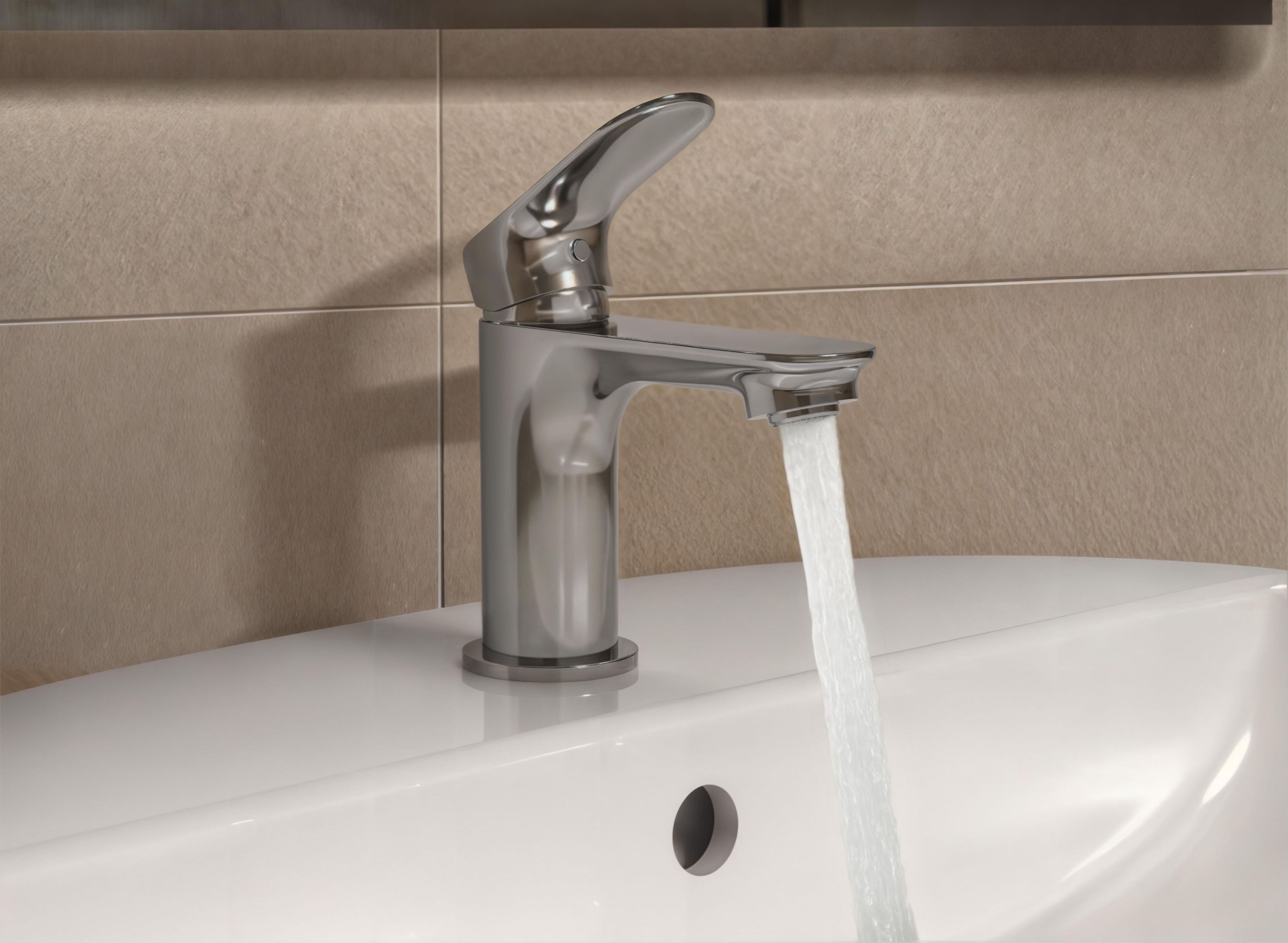 Однорычажный смеситель для раковины с автоматическим сливом Ideal Standard Ceralife O ARCH-00110034 - Вид №1