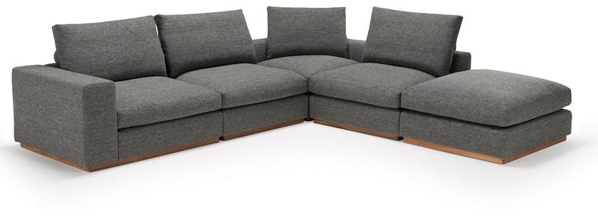 AMURA Угловой диван в ткани Murray 071+073+073+053+005 - Вид №1