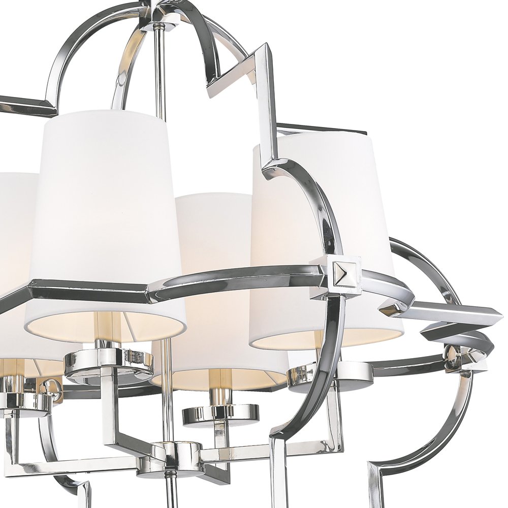 Люстра Mandeville L nickel от Delight Collection белая/никель KM0728P-4L nickel DELIGHT COLLECTION ДИЗАЙНЕРСКИЕ 247058 Белый  - Вид №2