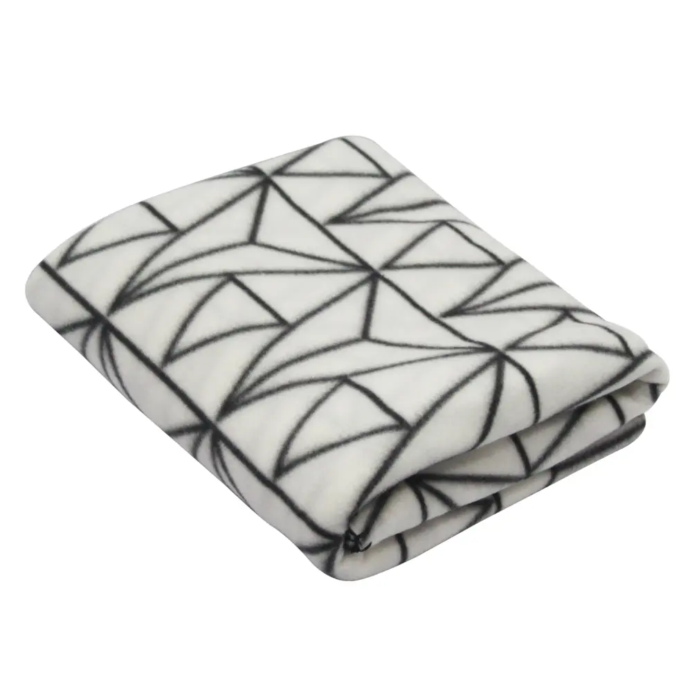 Плед Vector 130х170 см флис цвет белый BELEZZA STLM-2149678