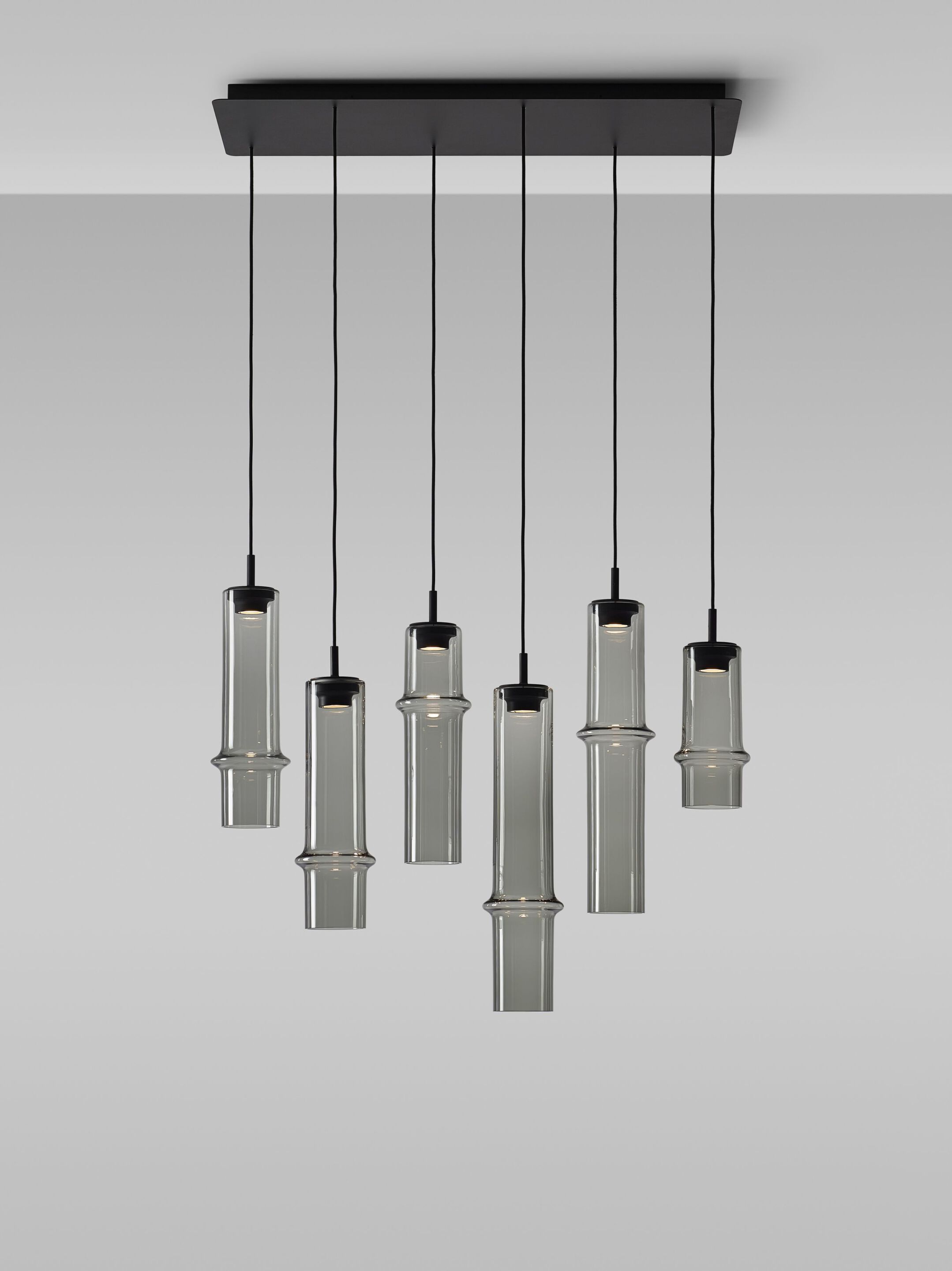 Опаловое стекло ручной работы светодиодный подвесной светильник BROKIS Бамбуковый лес ARCH-00149617 - Вид №21