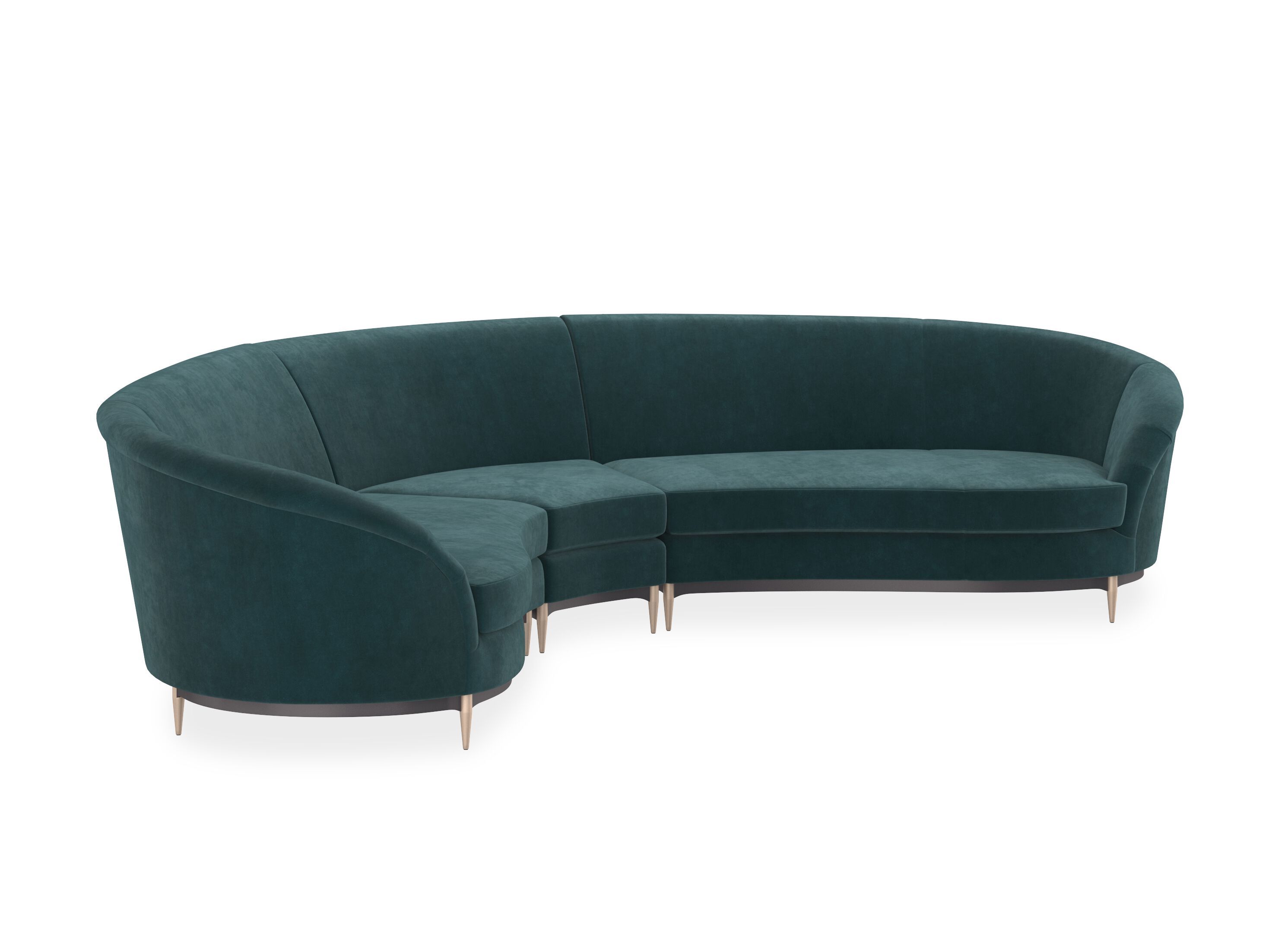 5-местный бархатный изогнутый диван Caracole Three'S Company Laf ARCH-00151620 - Вид №8