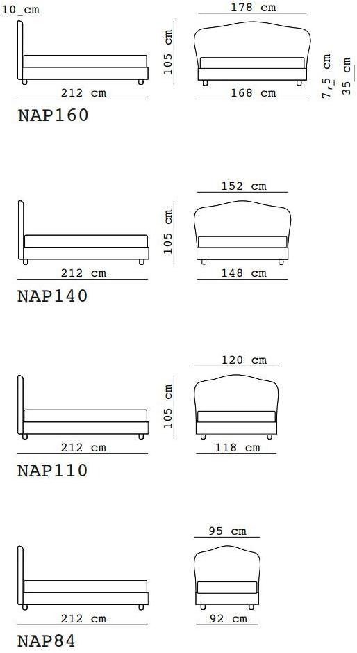 Flexstyle Двуспальная кровать из ткани sun-id-1512243 - Вид №4