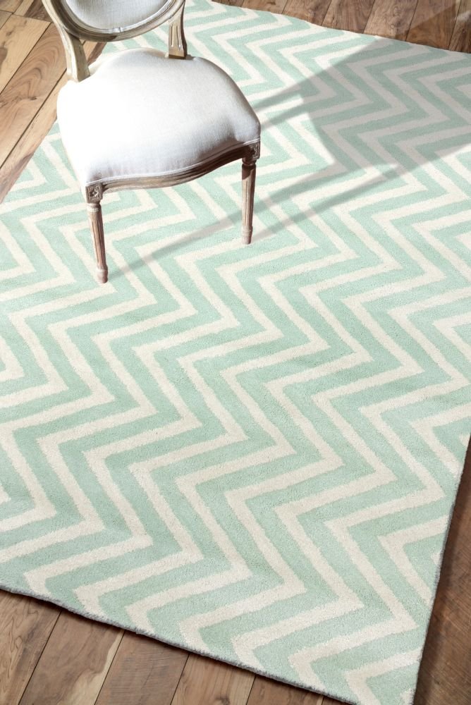 Ковер Zig Zag светло-голубой 3 4 м DOLLY CAPRETS ДИЗАЙНЕРСКИЕ, ЗИГ ЗАГ 015224 Белый;голубой  - Вид №1