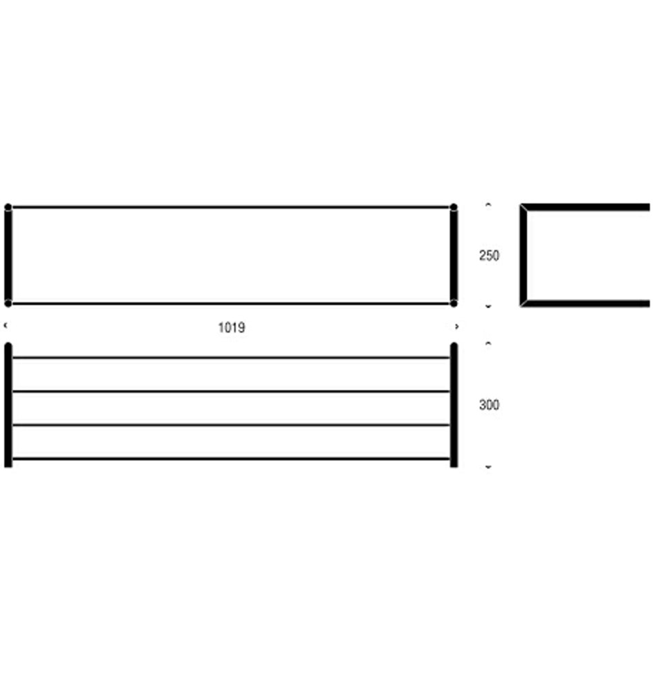 FROST Обувная полка 2, 100см » полированная. Нержавеющая сталь Полированный O1929-1  - Вид №1
