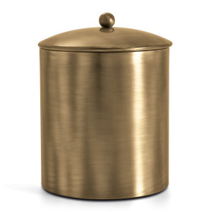 FSB65/00 3SC Урна для мусора из латуни с крышкой - круглая ручка D. 22 - H. 26 Classico