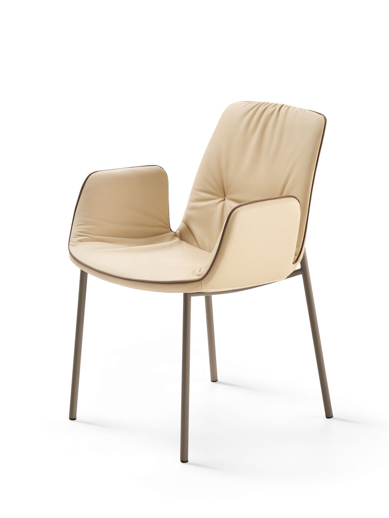 Кожаный мягкий стул с подлокотниками EFORMA Лиза ARCH-00050084 - Вид №1