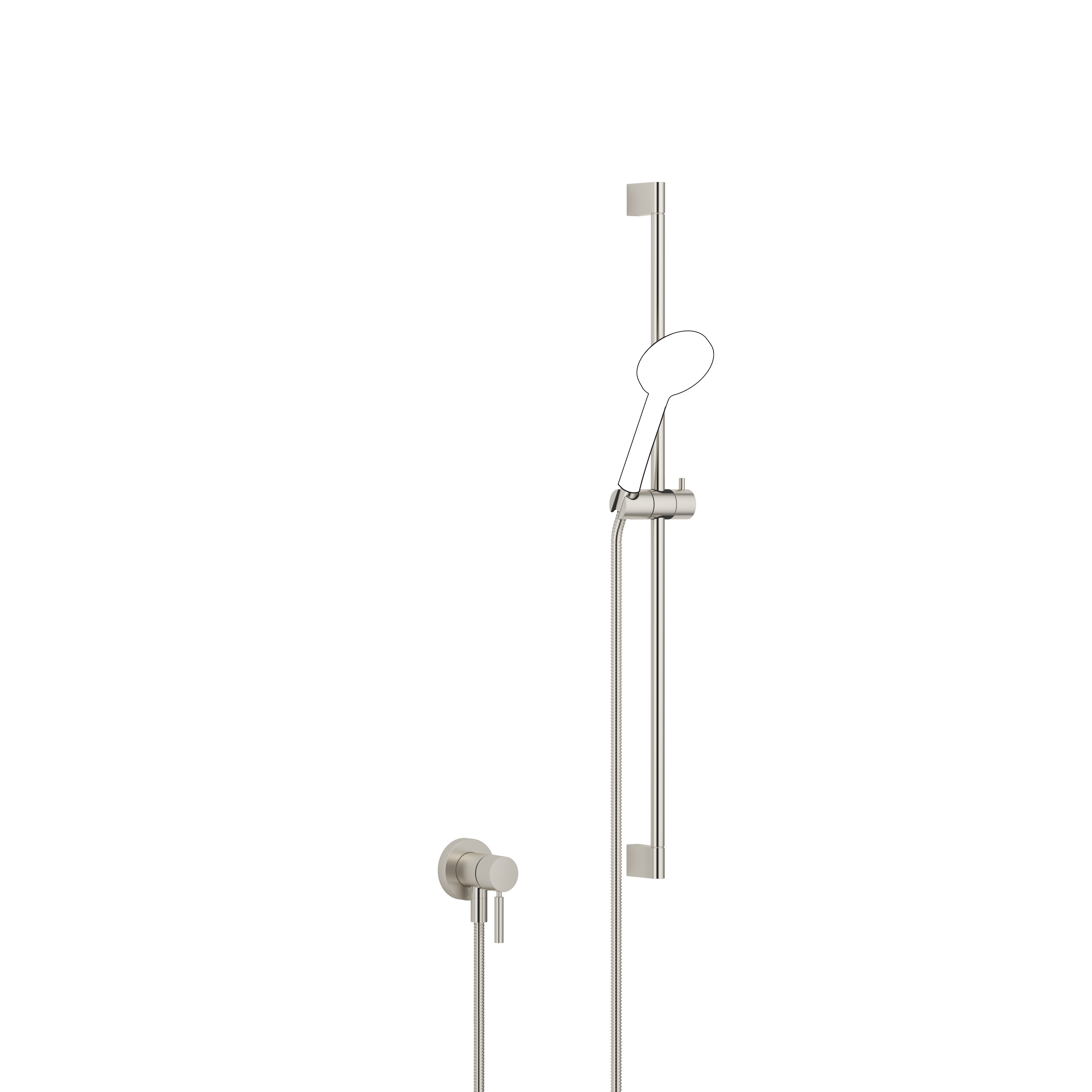 Однорычажный смеситель скрытого монтажа со встроенным душем с душевым набором без ручного душа - матовая платина 36013660-06 DornBracht Meta