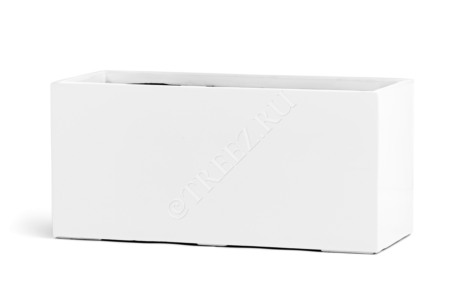 41.3320-05-041-WH-40 Кашпо  Effectory - серия Gloss - Низкий узкий прямоугольник - Белый глянцевый лак Цветочная коллекция  - Вид №2