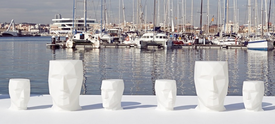 007522 Кашпо матовое белое 42см Vondom Adan - Вид №2