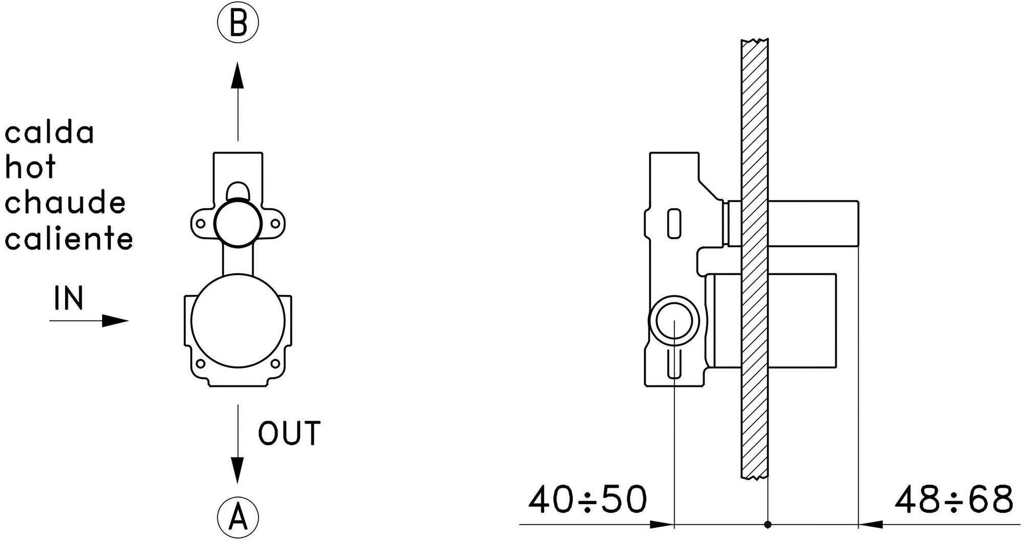 RUBINETTERIE STELLA Смеситель для душа с переключателем Sirius sun-id-1477533 - Вид №3