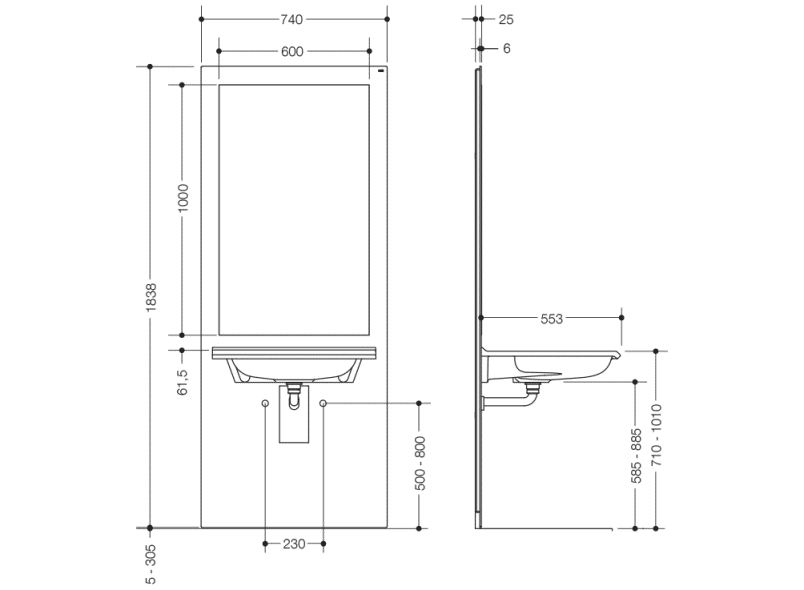 S50.01.902010 Туалетный модуль HEWI S 50 Module  - Вид №1