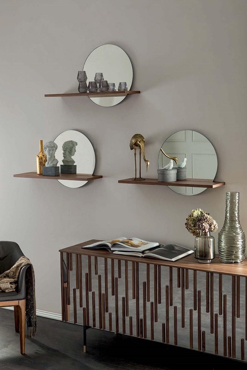 Tonin Casa Зеркало / полка из дерева и стекла  T6411  - Вид №3