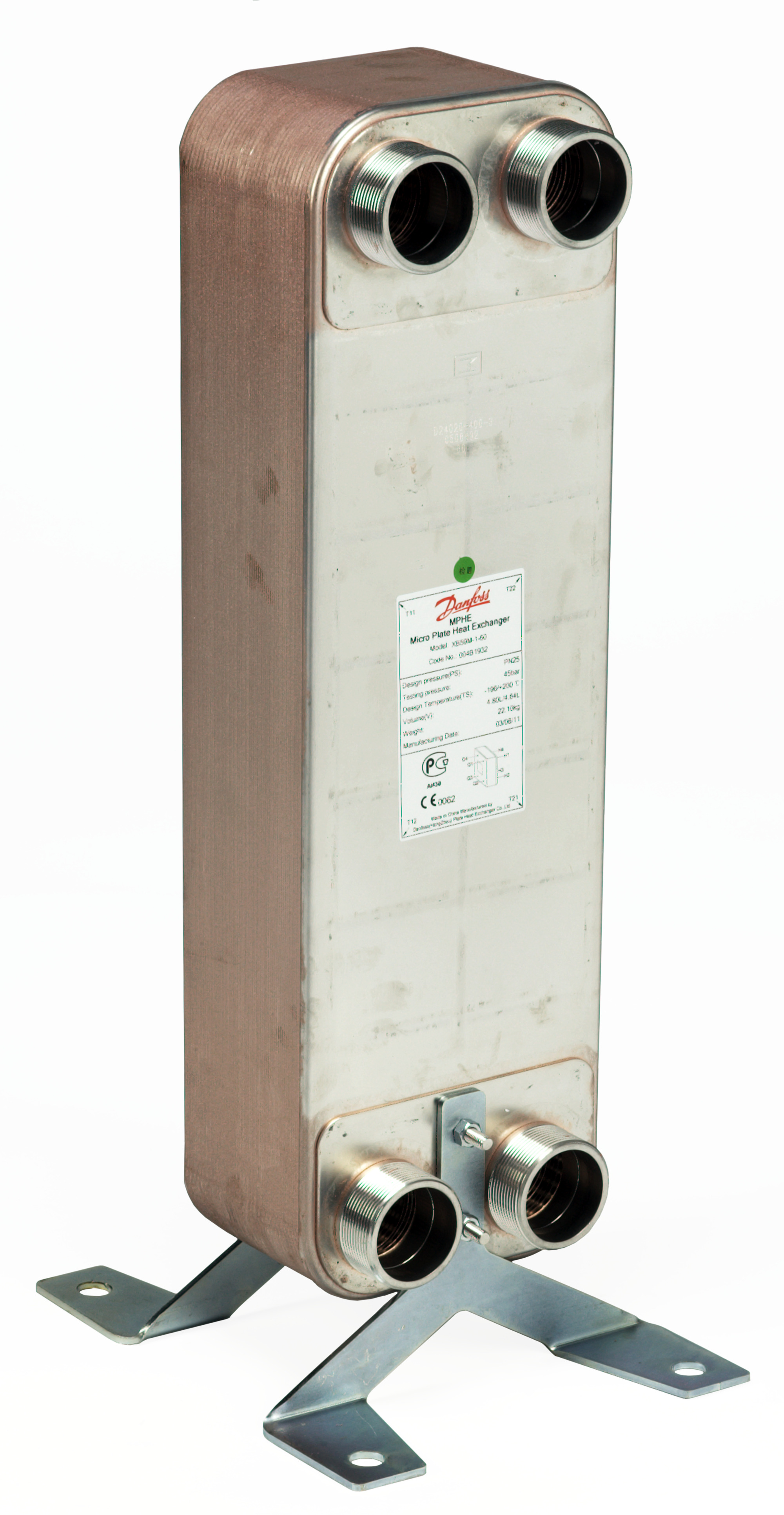 Danfoss Паяный пластинчатый теплообменник серии XB59M XB 59M-1-100 Паяный ТО 004B1937  - Вид №13