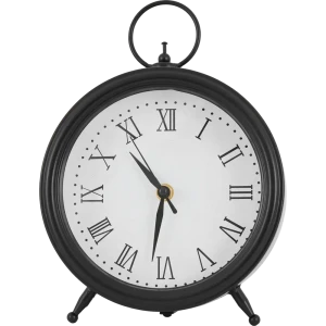 Часы настольные Dream River круглые металл цвет черно-белый ø18,5 см