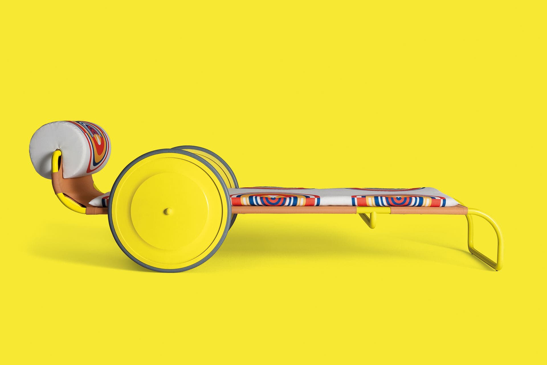 Садовая кровать из нержавеющей стали и ткани с колесами Exteta Locus Solus ARCH-00024677 - Вид №4