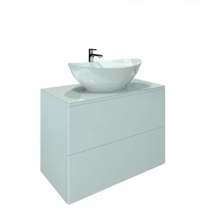 Orange Ot-75TuGLASS+G56 Тумба подвесная Otto c раковиной Гамма 560 Белый суперглянец