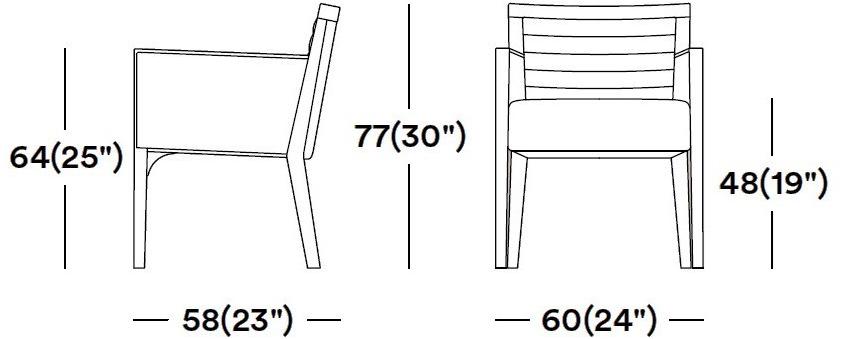 Tirolo Кресло из ткани с подлокотниками Ginevra 031 po - Вид №5