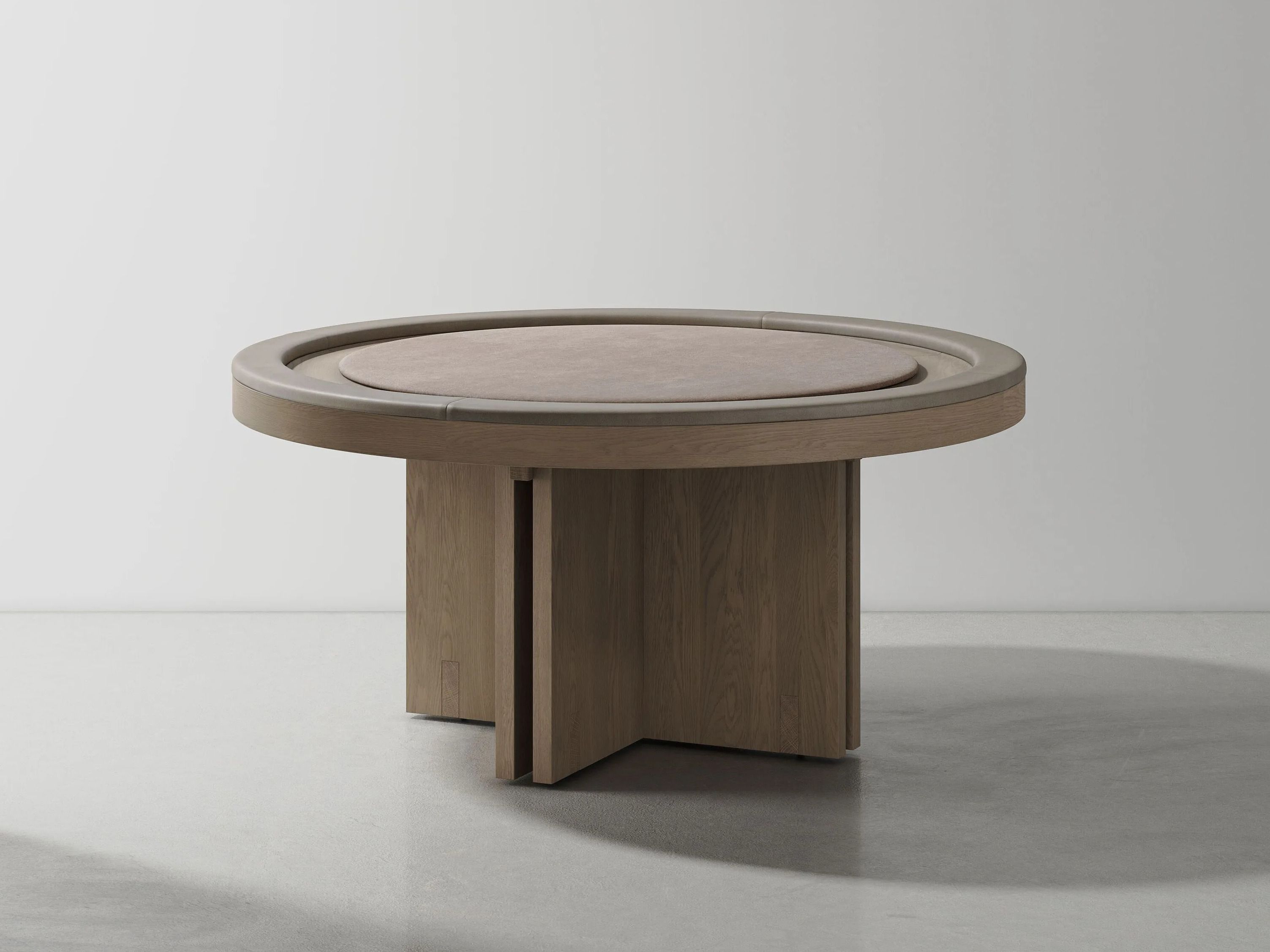 Круглый стол для покера из дерева и кожи District Eight Dinh ARCH-00042011 - Вид №2