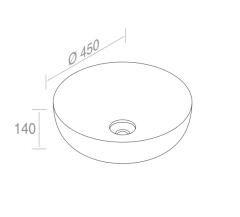 L615T0R0V0143 Раковина накладная ELITE ROUND M 450х450х140 мм без перелива Зеленый матовый AeT ITALIA - Вид №1