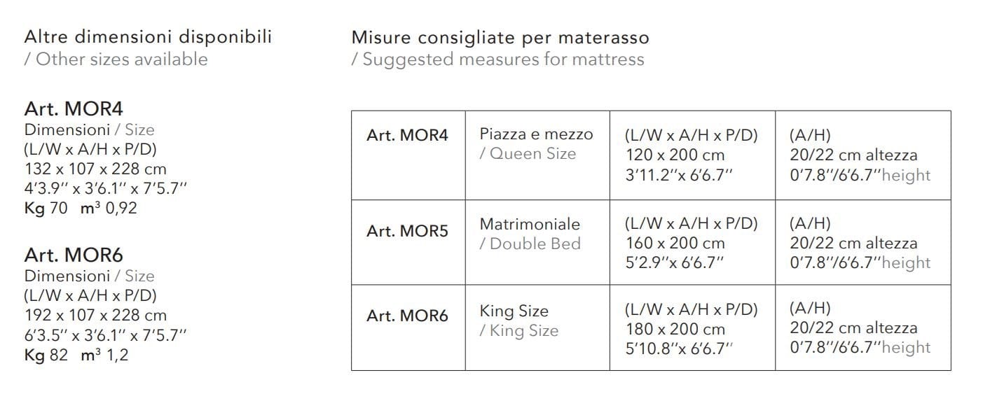 Двуспальная кровать с мягким изголовьем MOMENTI MORFEO MOR5 ARCH-00124758 - Вид №4