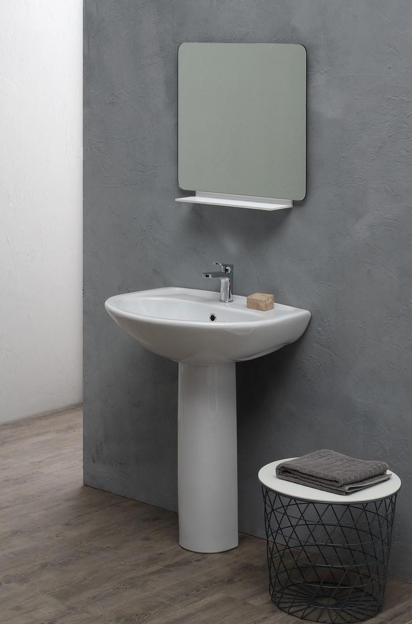 Подвесная раковина настенная овальная Olympia Ceramica RUBINO белая sun-id-1376329 - Вид №4