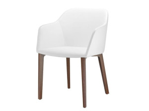 Кожаный стул с подлокотниками