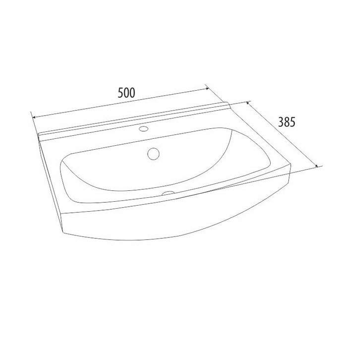 NIA50W0M95K Milardo Niagara Тумба Niagara 50 см Россия - Вид №1