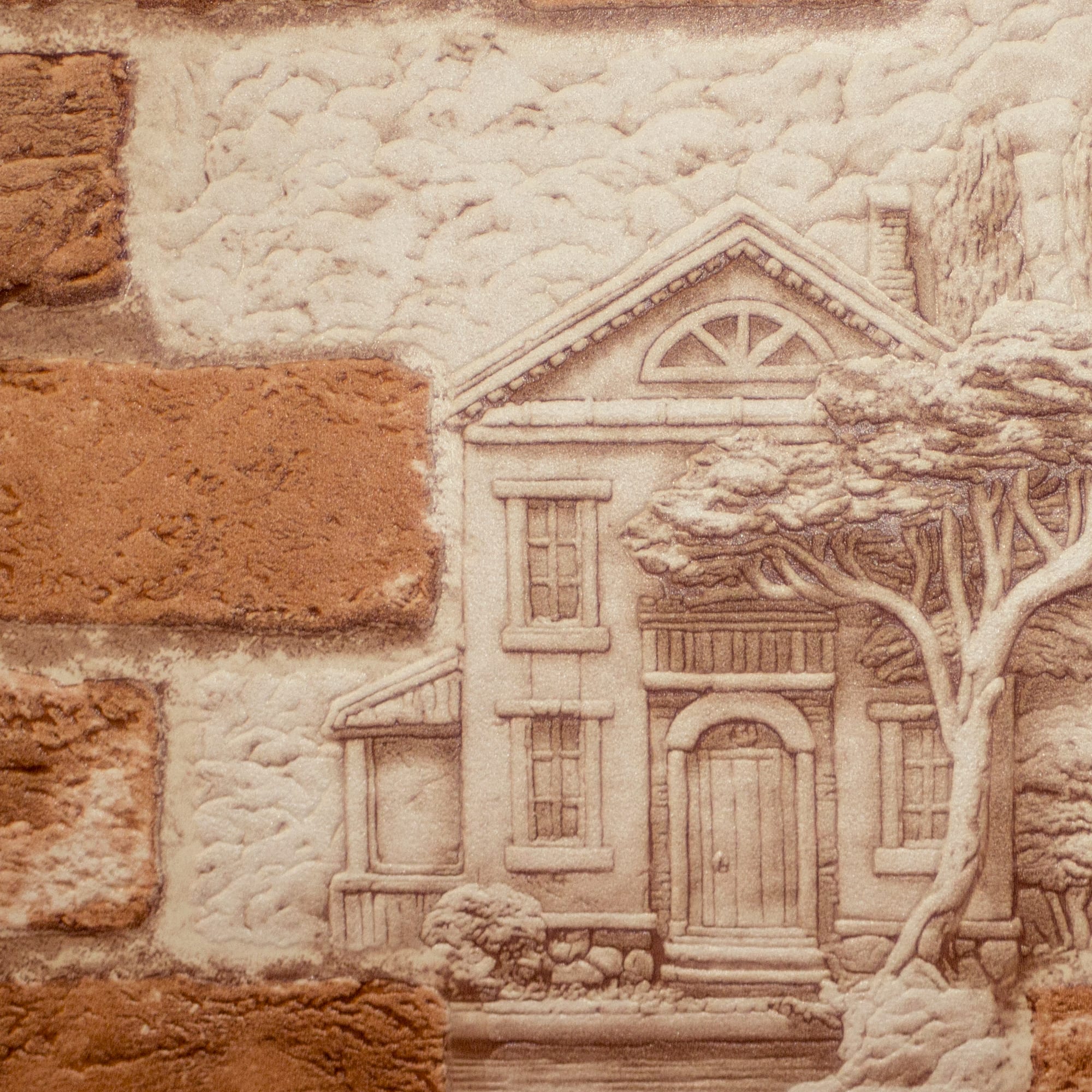 82050276 Обои флизелиновые Бристоль коричневые 0.53 м 316 14 Кирпичи Santreyd  - Вид №1