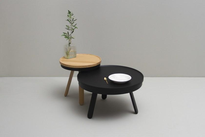 Woodendot Круглый деревянный журнальный столик с подносом sun-id-1506647 - Вид №3