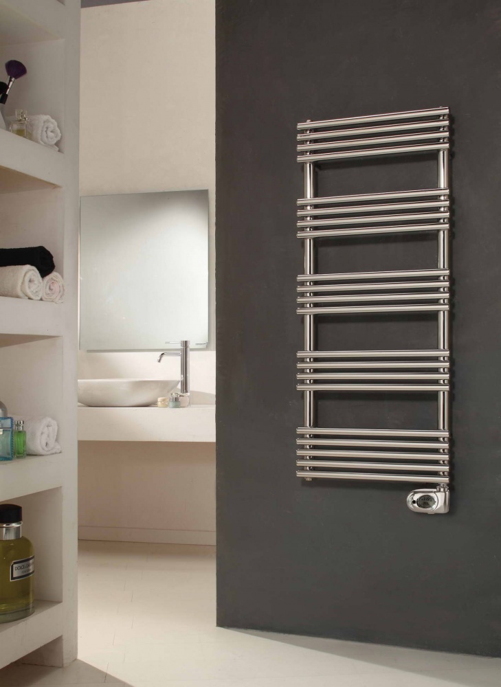 3581440402012 Cordivari Sandy Electric, полотенцесушитель электрический 735/500, цвет полированная сталь