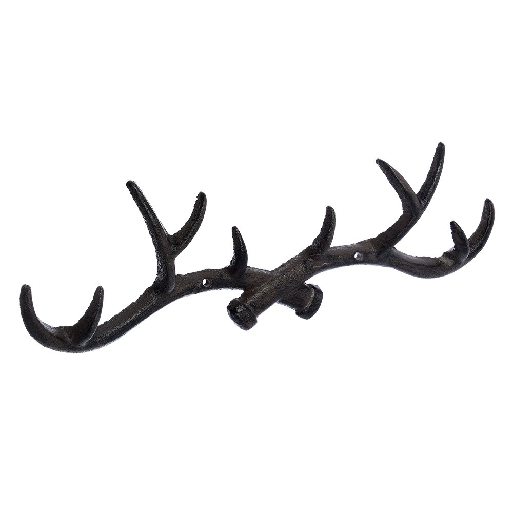 Вешалка настенная черная 36 см "Рога" BLUMEN HAUS  00-3971631 Черный  - Вид №2