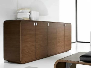 IFT Низкая тумба для офиса из фанерованной древесины с замком Sestante