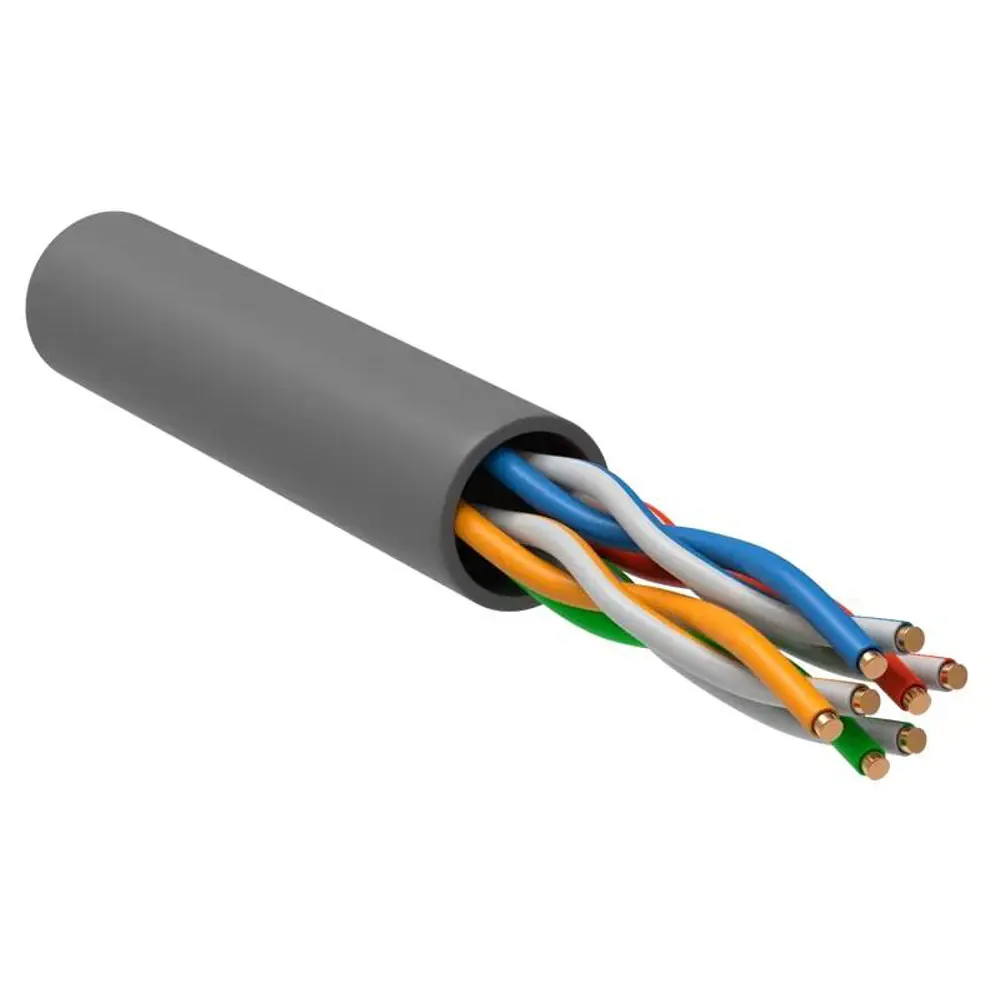 Кабель витая пара ITK U/UTP cat 5e 4x2x24 AWG PVC цвет серый 88763681 STLM-2203905 Santreyd 