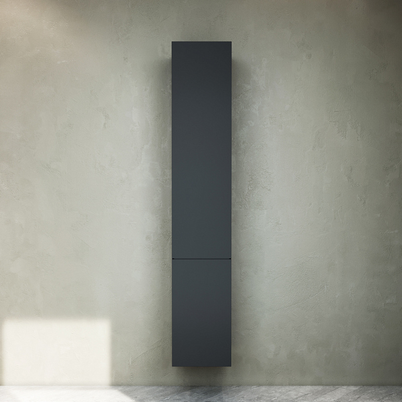 M90CHR0306GM шкаф-колонна подвесной правый 30 см двери push-to-open графит матовый AM.PM Gem