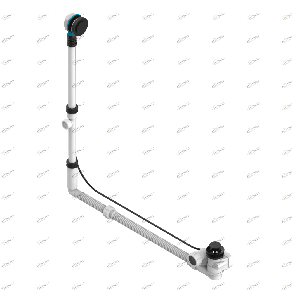 A46-302GM Перелив GEBERIT для ванны - европейская модель - большой размер регулируемая высота : от 165мм MAXI 580мм регулируемая выступающая часть : от 110мм MAXI 700мм- выпуск Ø 40 мм с стильной ручкой Thg-paris Pomme с золочением Покрытие PVD бронза A46-302GM CAT.F