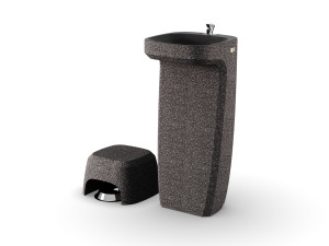 Бетонный пол фонтан