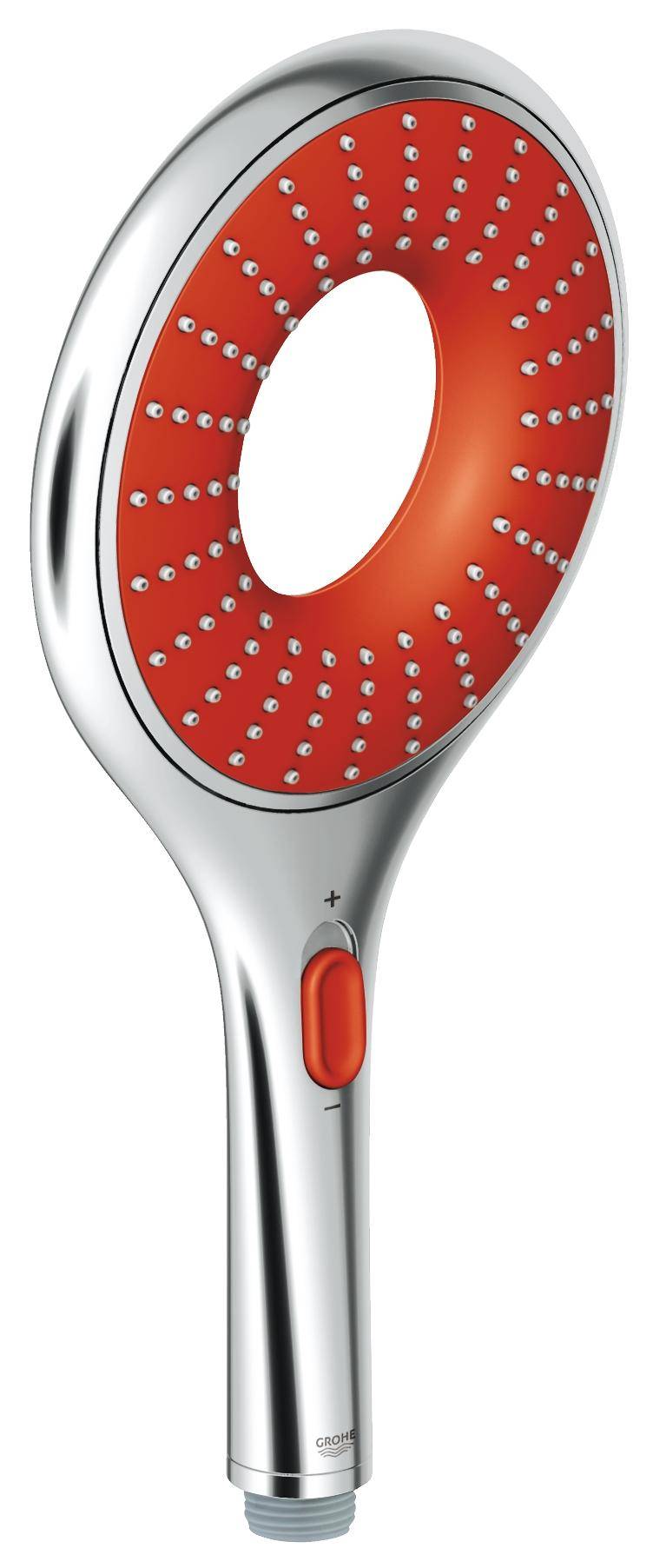 Ручной душ GROHE Rainshower Icon (2 режима), хром/красный (27443000)