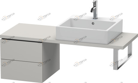 LC582600707 L-Cube Шкафчик для компактной консоли Бетонно-серый матовый декор Duravit