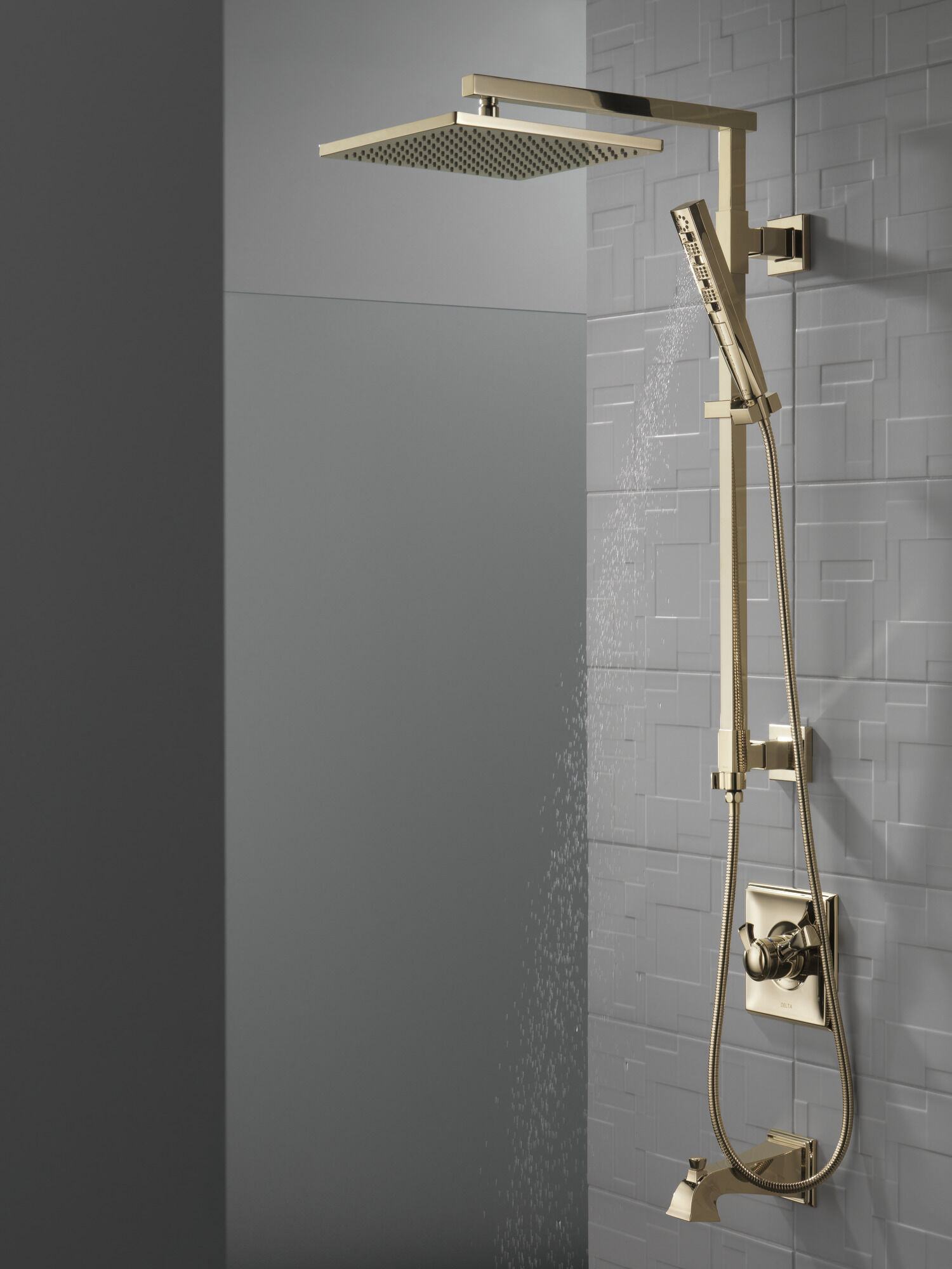 59140-PN-PK H2Okinetic® Ручной душ с 4 режимами Delta Faucet Universal Showering Полированный никель  - Вид №4