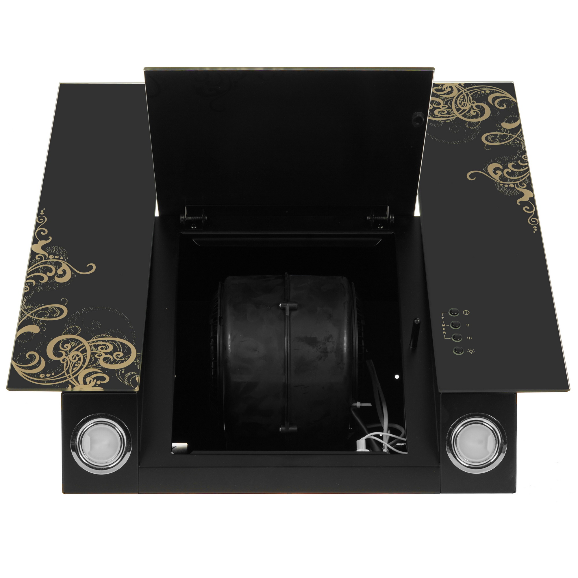 7975966 Вытяжка наклонная Gefest ВО 3603 К19 черный/золотистый STDN-0142098 - Вид №8