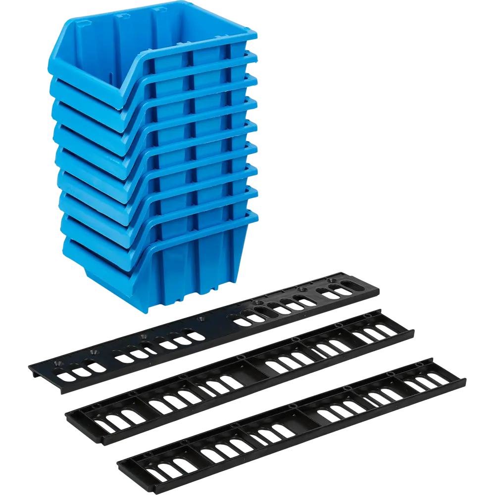 Набор лоток для метизов Accurate 150x95x70 мм 9 шт. с планкой 3 шт STLM-2203028 - Вид №4